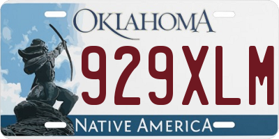 OK license plate 929XLM