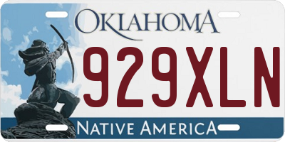 OK license plate 929XLN