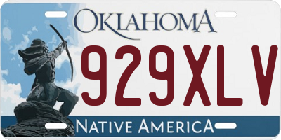 OK license plate 929XLV