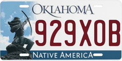 OK license plate 929XOB