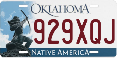OK license plate 929XQJ