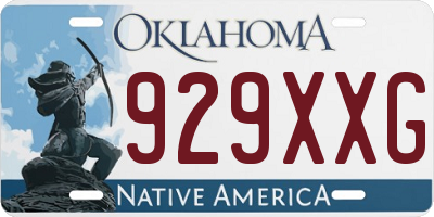 OK license plate 929XXG