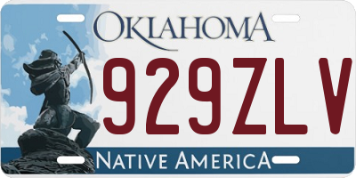 OK license plate 929ZLV