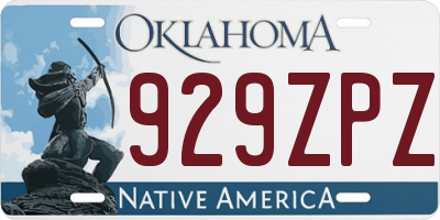OK license plate 929ZPZ