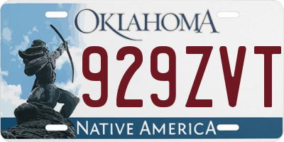 OK license plate 929ZVT