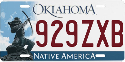 OK license plate 929ZXB