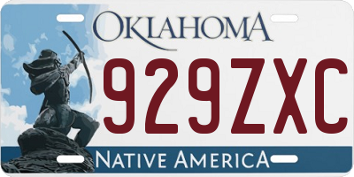 OK license plate 929ZXC