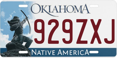 OK license plate 929ZXJ