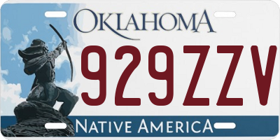 OK license plate 929ZZV