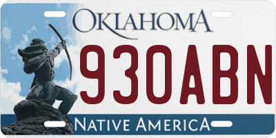 OK license plate 930ABN