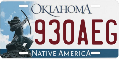 OK license plate 930AEG