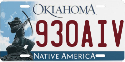 OK license plate 930AIV