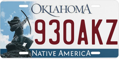 OK license plate 930AKZ