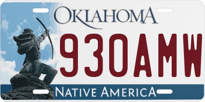 OK license plate 930AMW