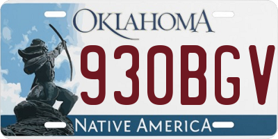 OK license plate 930BGV
