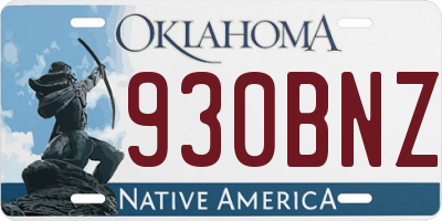 OK license plate 930BNZ