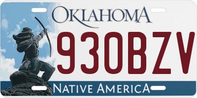 OK license plate 930BZV