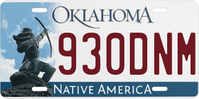 OK license plate 930DNM