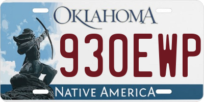 OK license plate 930EWP