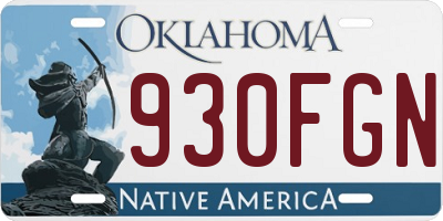 OK license plate 930FGN