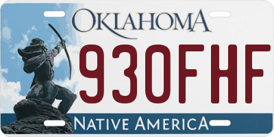 OK license plate 930FHF