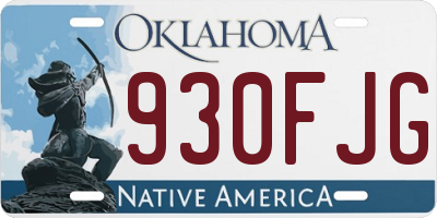 OK license plate 930FJG