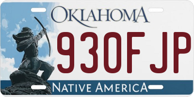 OK license plate 930FJP