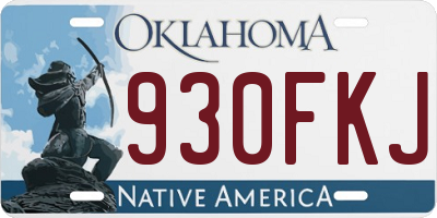 OK license plate 930FKJ