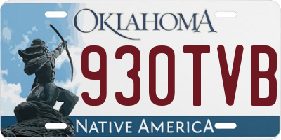 OK license plate 930TVB