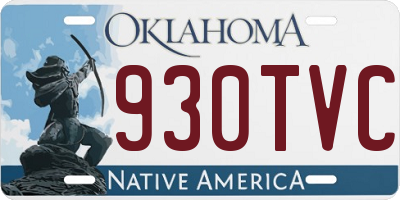 OK license plate 930TVC
