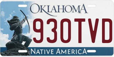 OK license plate 930TVD
