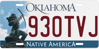 OK license plate 930TVJ