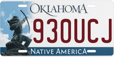 OK license plate 930UCJ
