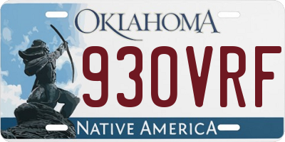 OK license plate 930VRF