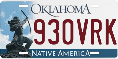 OK license plate 930VRK