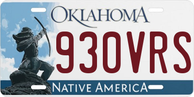 OK license plate 930VRS