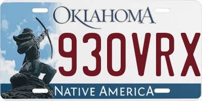OK license plate 930VRX