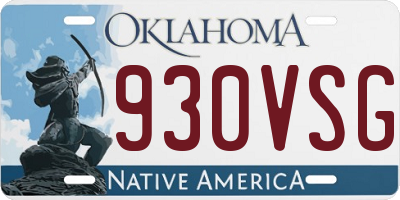 OK license plate 930VSG