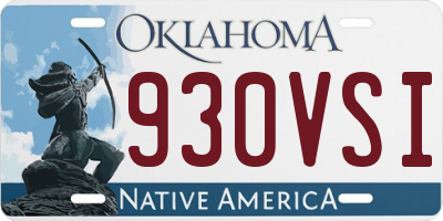 OK license plate 930VSI