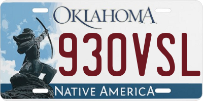OK license plate 930VSL