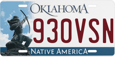 OK license plate 930VSN