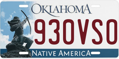 OK license plate 930VSO