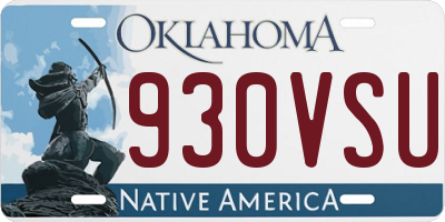 OK license plate 930VSU