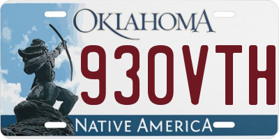 OK license plate 930VTH