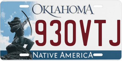 OK license plate 930VTJ