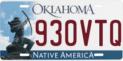 OK license plate 930VTQ