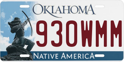 OK license plate 930WMM