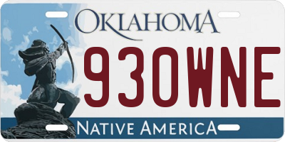 OK license plate 930WNE