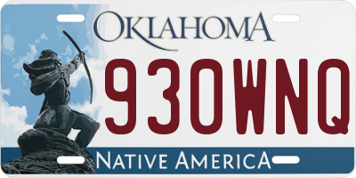 OK license plate 930WNQ
