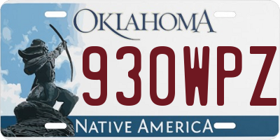 OK license plate 930WPZ